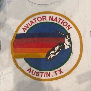Aviator Nation Kids Tee with Rainbow Graphic
